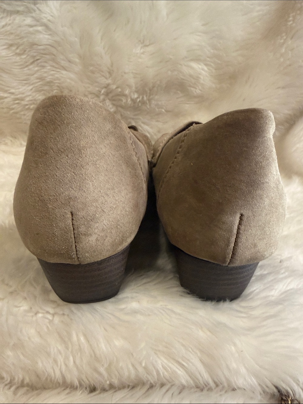 Earth Spirit Floral Mary Jane Wedge Shoes Taupe Suede Size 7.5 NWOT - Picture 4 of 7